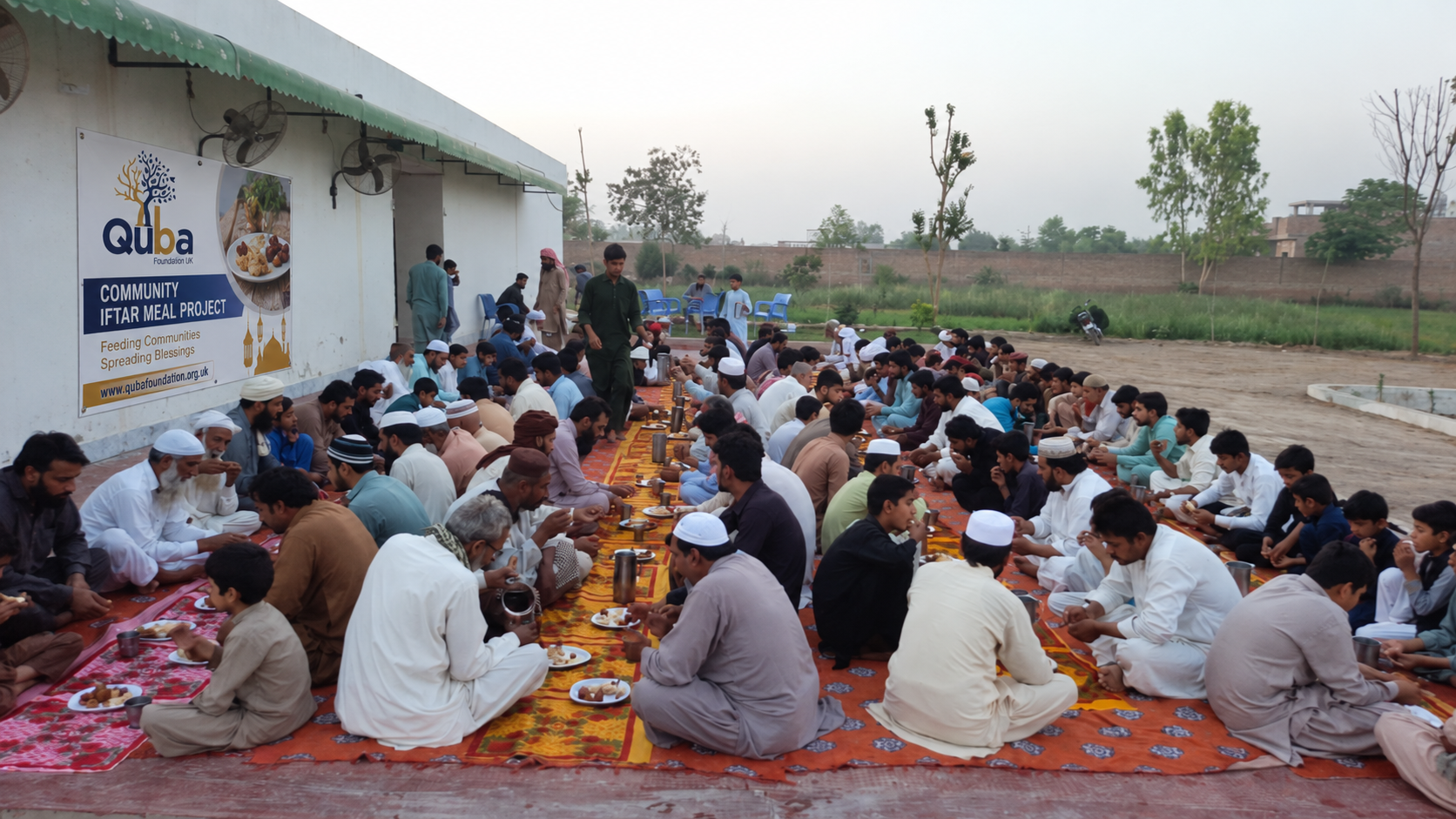 A glimpse of our Hot Meal Project in Pakistan, where people come together to enjoy freshly prepared meals.